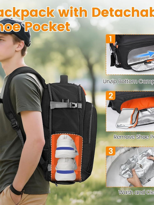 Matein Backpack Αδιάβροχο 30lt Μαύρο