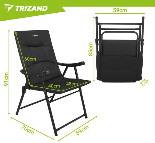 Trizand Strandstuhl 59x70x91cm