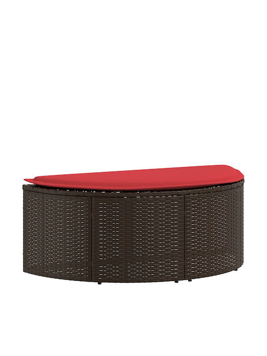 Rattan Gartenbank mit Kissen 168x168x180cm