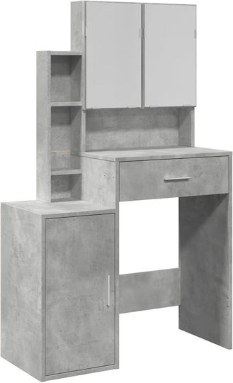 Schminktisch Hölzern Grey Rock mit Spiegel 80x35x132cm