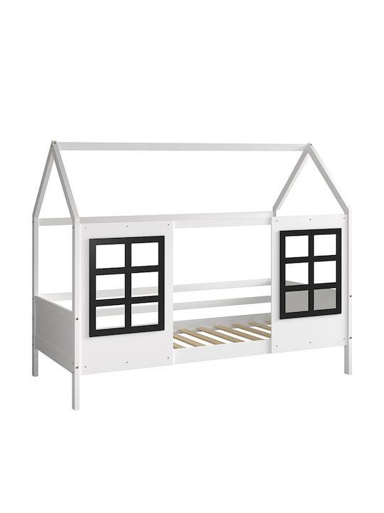 Domer Kids Bed Montessori Bunk Single White for Mattress 90x190cm