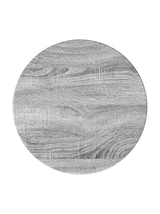 Round Side Coffee Table Wooden Gray Sonoma 2 Pieces W40xL40xH50cm