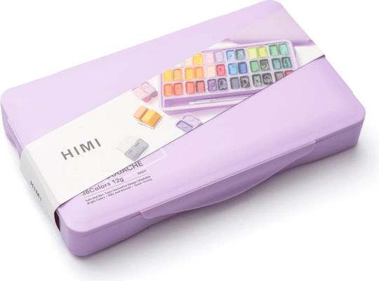 Himi Tempera Colour Paints Purple 36 Pieces