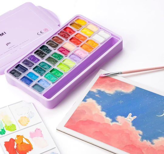 Himi Tempera Colour Paints Purple 36 Pieces