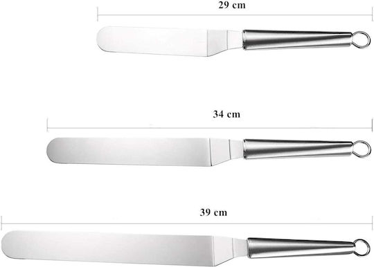 Eckige Glasurspachtel Rostfreier Stahl 3 Stücke