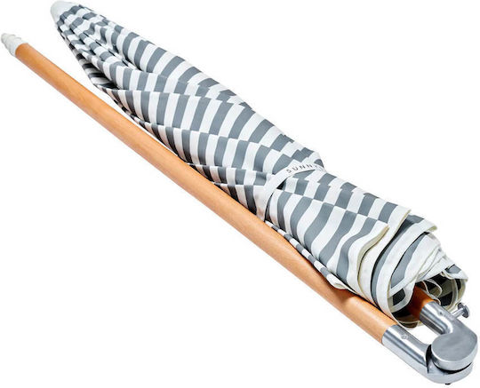 Sunnylife Luxe Σπαστή Ομπρέλα Θαλάσσης Διαμέτρου 1.55m με UV Προστασία Seagrass Stripe