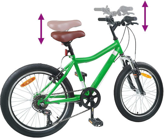 vidaXL 24" Kinderfahrrad BMX Grünes