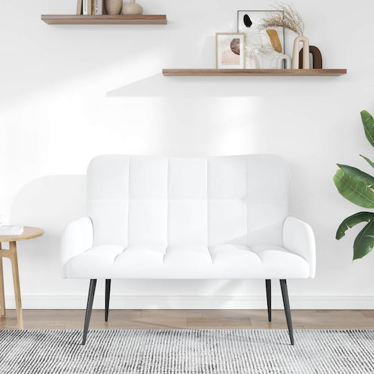 Doppelsitzer Sofa Weiß 115x61x87cm
