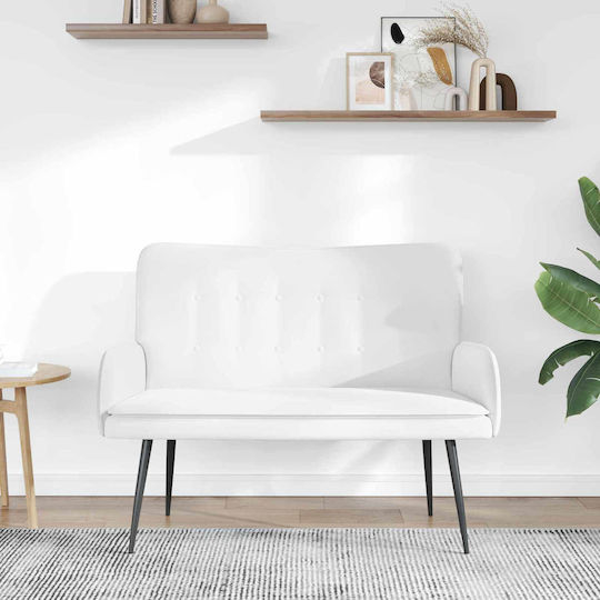 Doppelsitzer Sofa Weiß 115x61x87cm