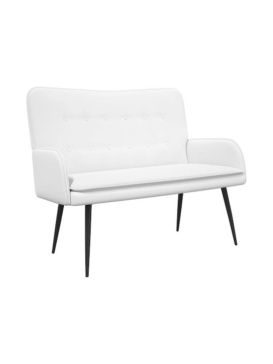 Doppelsitzer Sofa Weiß 115x61x87cm