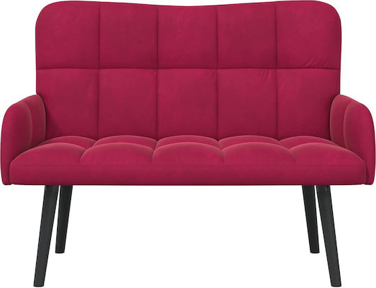Canapea Cu Două Locuri Catifea Bordo 115x61x87cm