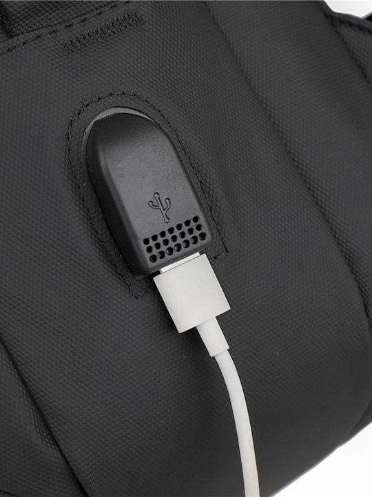 Rucsac Antifurt Pentru Laptop Zola Cu Lacăt Cu Combinație Carcasă Rigidă Încărcare Usb Bandă Reflectorizantă Compartiment Pentru Laptop 45 X 32 X 14 Cm Negru