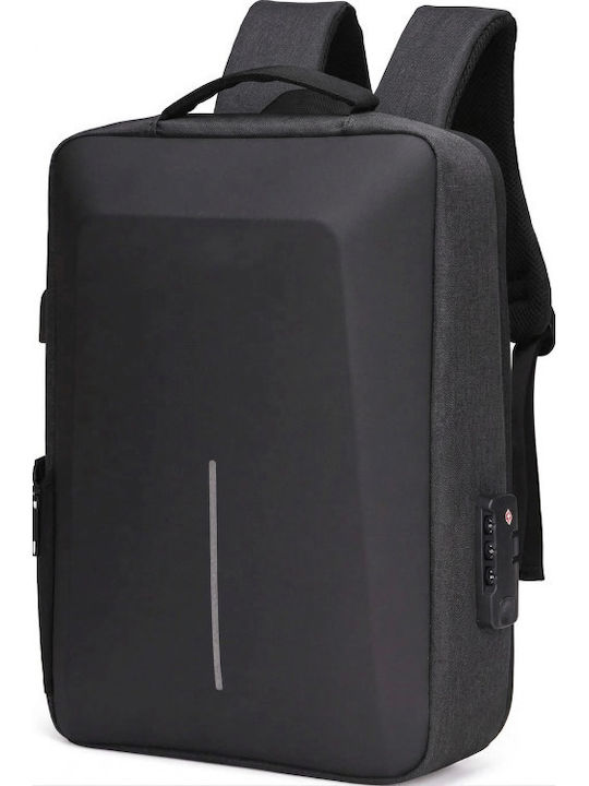 Rucsac Antifurt Pentru Laptop Zola Cu Lacăt Cu Cifru Carcasă Dura Încărcare Usb Bandă Reflectorizantă Compartiment Pentru Laptop 45 X 32 X 14 Cm Negru-gri