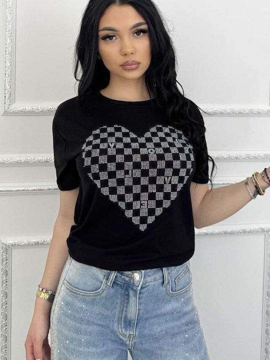 Γυναικείο T-shirt Μαύρο