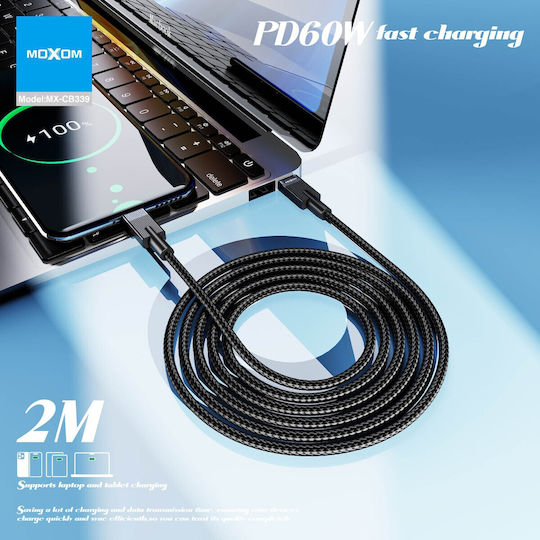 Moxom USB 2.0 Cable USB-C male - USB-C 60W 2m MX-CB339