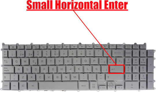 Spanish Laptop Keyboard LG Gram 17z90p 17z90pe 17z90p-g 17z90p-k 17z90p-n 17z95p 17z90r AEW74230312 831-00890-00A 831-00889-00A ES No Frame Backlit Silver Code 41449esnofrsil