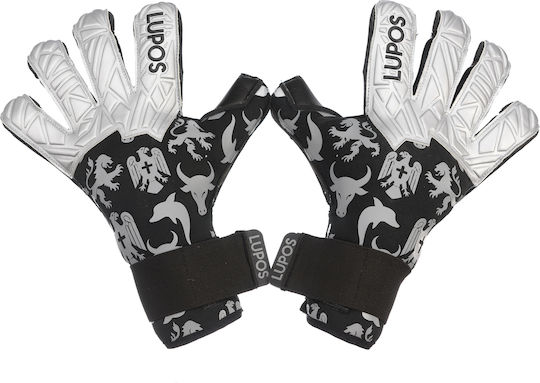 Lupos Umbra Pro Mănuși de Portar — Latex German Contact — Croială Hibridă — negru/argintiu