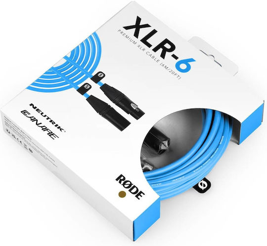 Rode Mikrofone Premium XLR-Kabel XLR6m-b Blau Blau 6 Meter