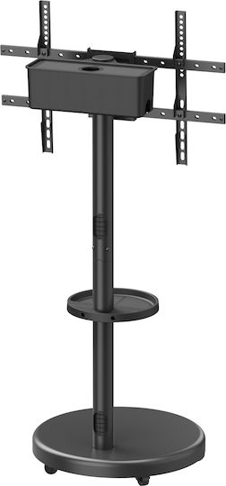 Brateck FS38-46TWE Suport TV de Pardoseală cu Braț de Extensie până la 86" și 50kg Negru