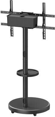 Brateck FS38-46TWE Suport TV de Pardoseală cu Braț de Extensie până la 86" și 50kg Negru