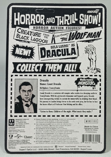 Reaction+ Universal Monsters Dracula Actionfigur Mosc