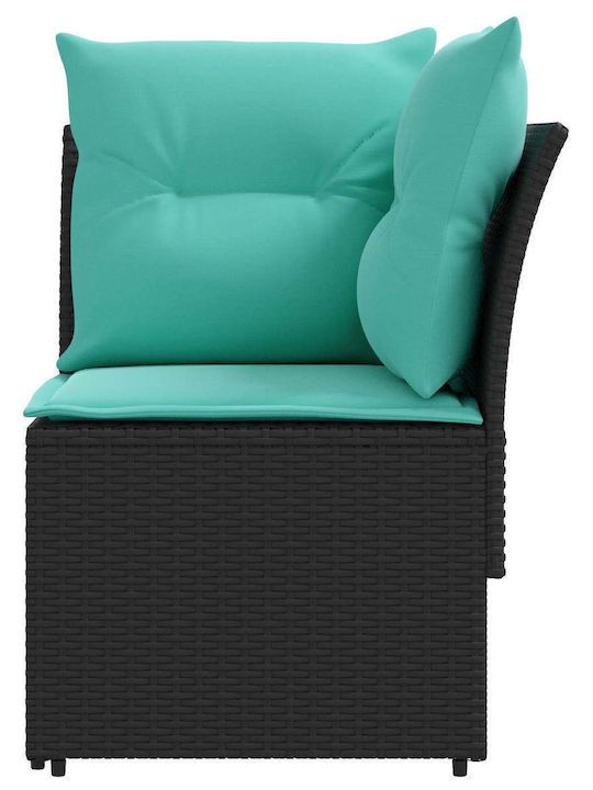 Диван със седалка от дърво за външна употреба от ратан с макси подложки