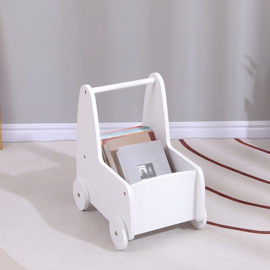 Homemarkt Troler Copii Căruț Ricki Hm18341.03 Mdf și Placaj Alb 33x45x50cm