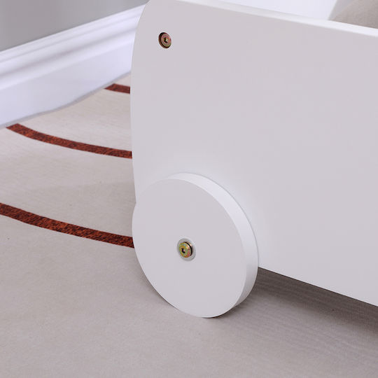 Homemarkt Troler Copii Căruț Ricki Hm18341.03 Mdf și Placaj Alb 33x45x50cm