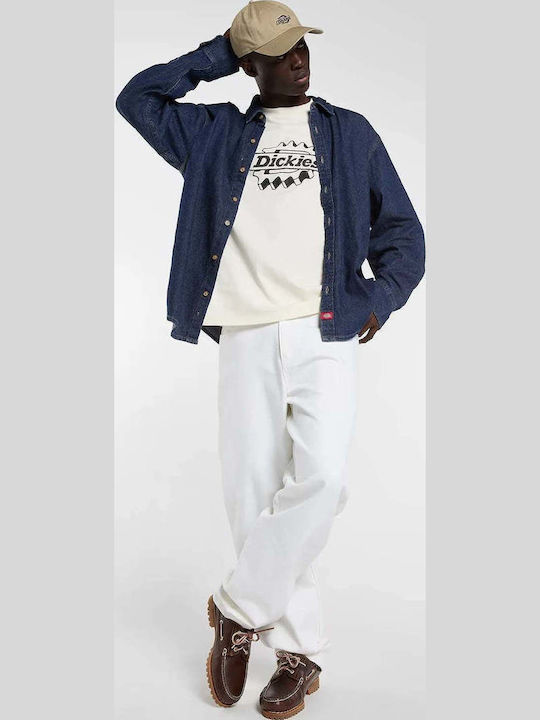 Langärmeliges Denim Hemd Dunkel Indigo