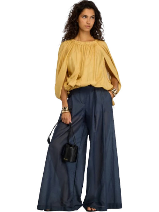 Women's Cotton Blouse Yellow S6SI12 T31-0