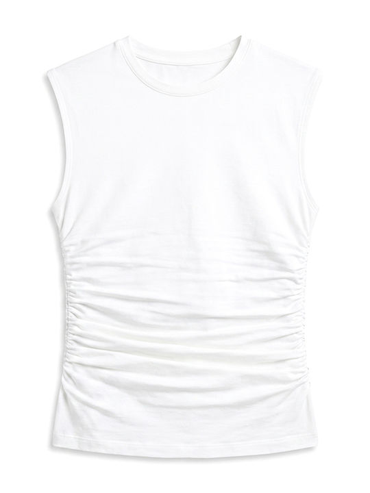 Women's Cotton Sleeveless Blouse Ecru
