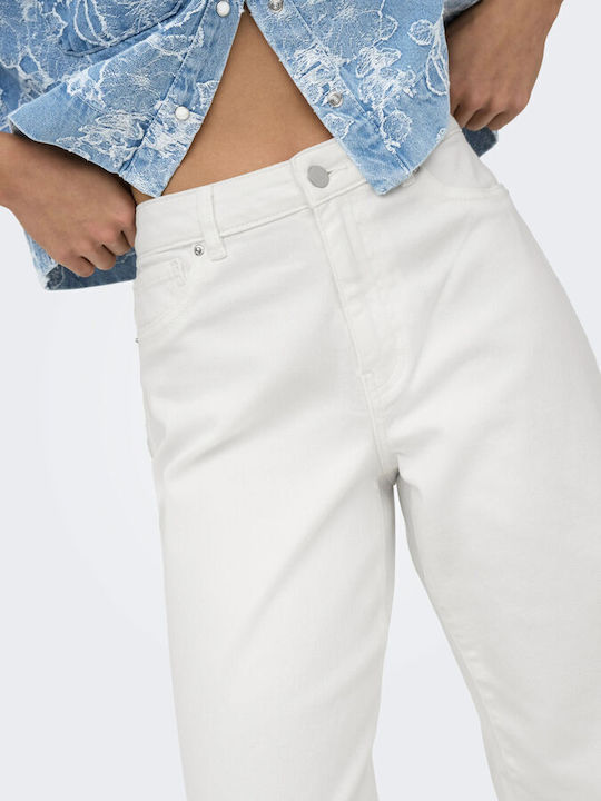 Wide Women's Linen Pantaloons Bright White