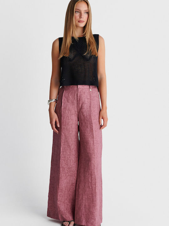 Women's Linen Pantaloons Red