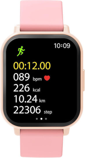Denver SWC-176 Smartwatch mit Herzfrequenzsensoren (Rosa)
