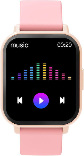 Denver SWC-176 Smartwatch mit Herzfrequenzsensoren (Rosa)