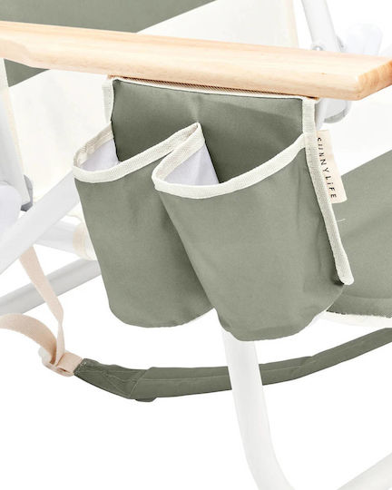 Sunnylife Deluxe Beach Chair Seagrass Sage Block Green 9339296072479