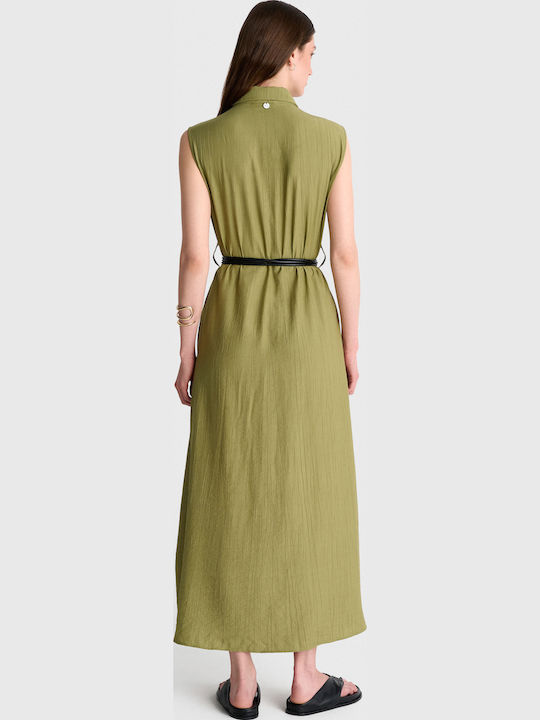 Sommer Midi Damenkleid Grün