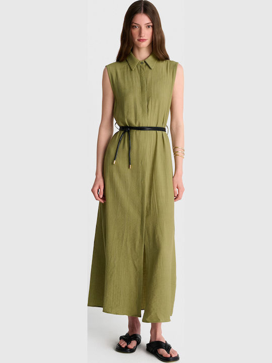 Sommer Midi Damenkleid Grün