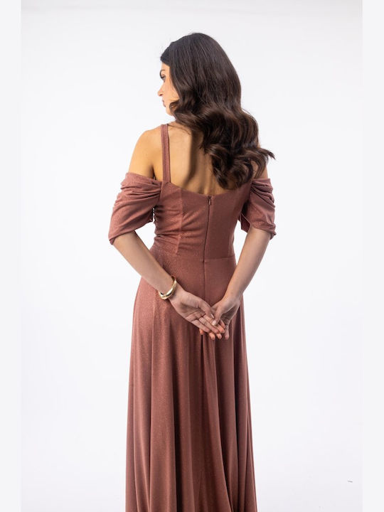 Rochie Maxi De Seară Bronzată