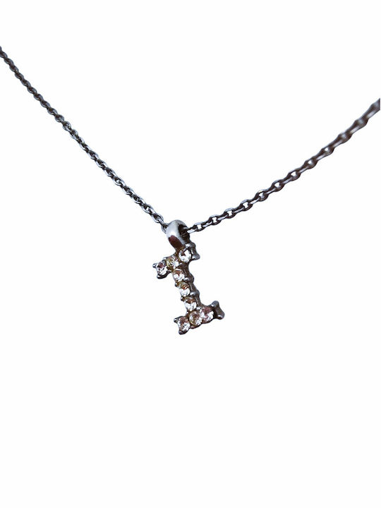 Kosmima1 Monogramm Halskette "I" aus Silber