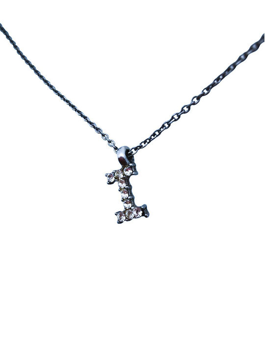 Kosmima1 Monogramm Halskette "I" aus Silber