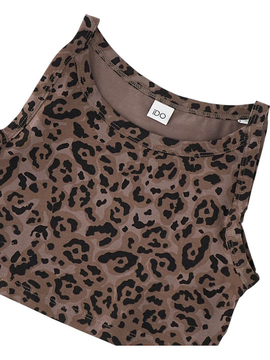 Top Pentru Copii Crop Top Maro