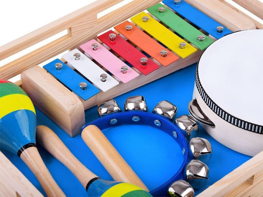 Jokomisiada Set Din Lemn De Instrumente Muzicale 4 În 1 Jucărie In0134
