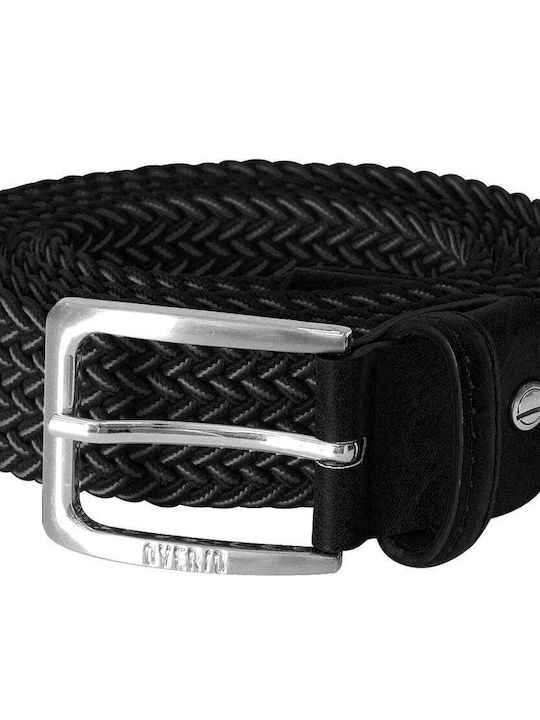 Men's Belt Made of Black Artificial Leather