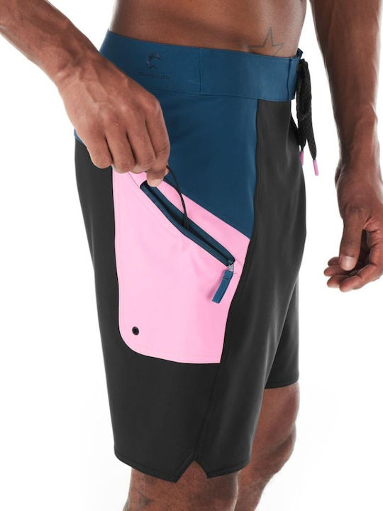 Men's Swimwear Bermuda Black-Blue-Pink With Patterns