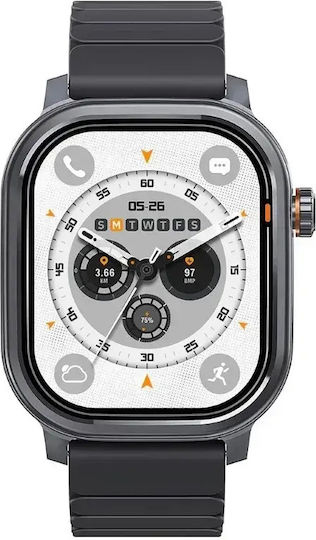 Kospet Pulse Aluminium Smartwatch με Παλμογράφο (Μαύρο)