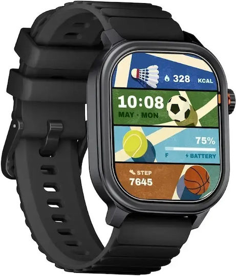 Kospet Pulse Aluminium Smartwatch με Παλμογράφο (Μαύρο)