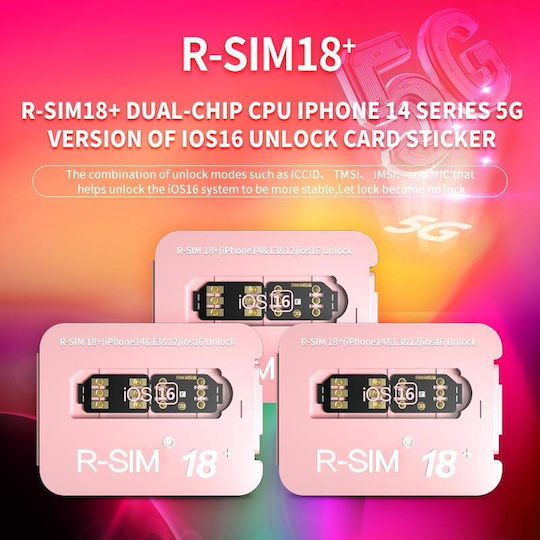 R-sim 18+ Drehbares Geklemmtes Unlocked System Ios16 Universelle Entsperrkarten 5g
