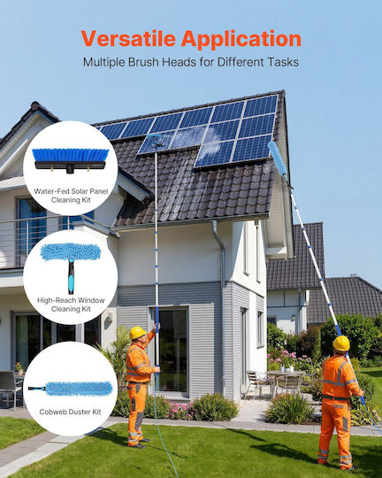Vevor Solar Panel Cleaning Set Telescopic Handle 12.03m Rotating Brush Tyndcbqjtjh217ppr001v0