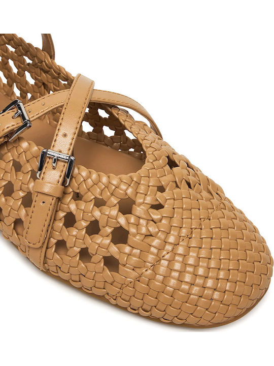 Indy Women's Ballerina Shoes in Brown Colour